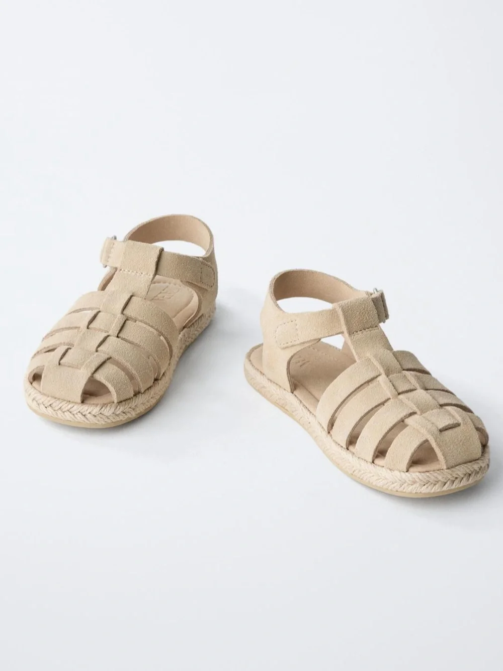 Zara Kids Unisex Leather Fishnan Sandals